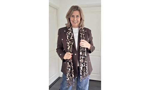 SJAAL TESS bruin/zwart/zand